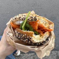 New York City Lox Bagel  at Budapest Bagel in Vienna