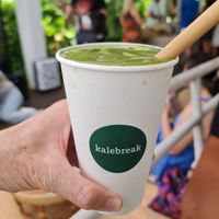 Kale & Passion fruit smoothie at kalebreak in Bangkok