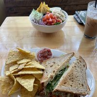 Avo veggie sandwich and doozie bowl  at Tao Natural Foods Organic Cafe in Minneapolis
