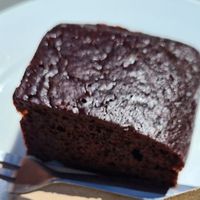 Vegan chocolate cake with avokado mix at The Cook Book in St Just