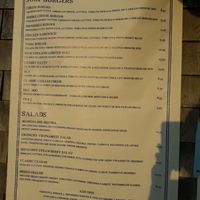 Menu at The Surf in Nantucket