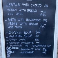Die vegane Linsensuppe!!!  at Buen Camino in San Miguel De Valga