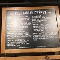 Wall menu  at Jammin' Crepes in Princeton