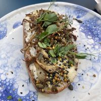 Toast with mushrooms ❤️  at Pequeno Café e Bistrô - Arroios in Lisbon
