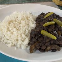 Rice with black beans  at Estrella Negra in San Pedro De Atacama