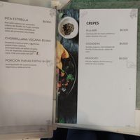 Menu at Estrella Negra in San Pedro De Atacama