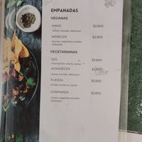 Menu at Estrella Negra in San Pedro De Atacama