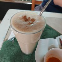 Oat, banana, coconut & cinnamon juice at Estrella Negra in San Pedro De Atacama