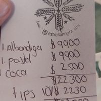 Pastel de choclo estava bem gostoso, almôndega estava ok at Estrella Negra in San Pedro De Atacama