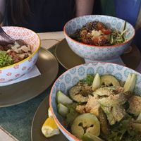 Ensaladas y ceviche de cochayuyo at Estrella Negra in San Pedro De Atacama