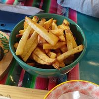 Batatas fritas (acompanha molho) at Estrella Negra in San Pedro De Atacama