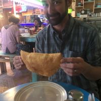 Giant empanadas  at Estrella Negra in San Pedro De Atacama