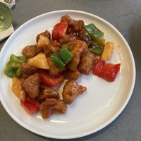 Coo-Lao “meat” (like sweet and sour chicken)  at Vegegood 素来很好 in Shanghai