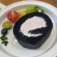 Swiss roll with rasberry  at Vegegood 素来很好 in Shanghai