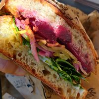 Pickled beet sandwich at Dune in Los Angeles
