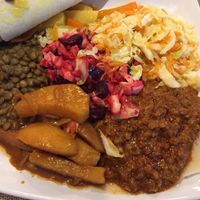 lunch buffet  at Kokeb in Winnipeg