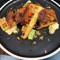 Corn waffles at 17 Grams in Brighton