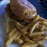 Bbq hawai-hun and chips 😁  at Huns in Leicester