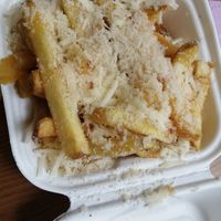 Cheese Garlic Salt Fries at Huns in Leicester