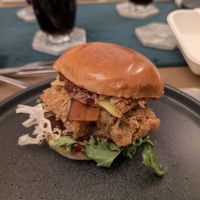 BBQ Hawaiian Chick'HUN Burger at Huns in Leicester