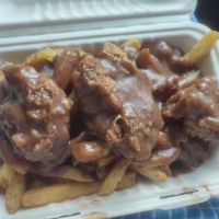 Gravy Loaded fries (the gravy is a must try!) at Huns in Leicester