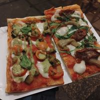 Genovese and Melanzane at Masa Pizza al Corte in Santiago De Compostela