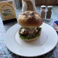 Best vegan chicken burger of my life!  at Salud Para Vida in San Pedro La Laguna