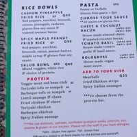 Menu at Salud Para Vida in San Pedro La Laguna