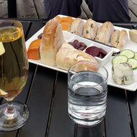 Delicious vegan board at Coffin Ridge Boutique Winery in Meaford