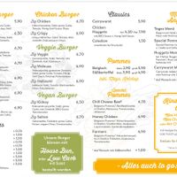 Menu at Big Burgester in Dresden