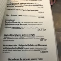Teil der Karte  at Café am Kloster in Reichenau