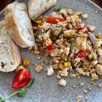 Scrambled Tofu zum Frühstück   at Cafinho in Piran