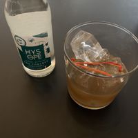 As aperitif a very tasty gin tonic with a unique bitter taste  at Frank. in Brussels