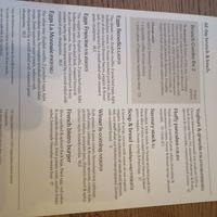 The menu at Frank. in Brussels