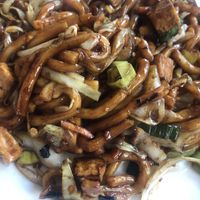 udon noodles with tofu at Tasty Corner in Ljubljana