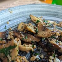 Garlic mushrooms at Porto Rino in Crete