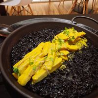 Arroz negro con satay de carne vegetal   at Street & Soul in Toledo