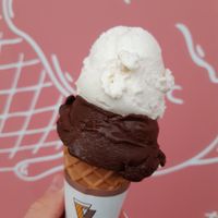 Dark chocolate and banana  at Boh Eismanufaktur in Mannheim