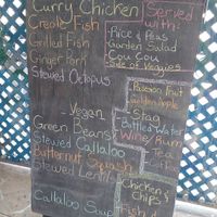 Menu at Patrick's in St Georges