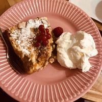 Apple pie with vegan cream - delicious! at Las in Zakopane