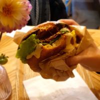 Vegan burger with great vegan Mayo at Las in Zakopane