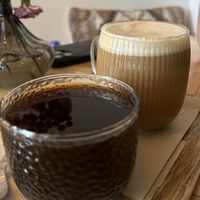 Filter coffee, two options: with and without milk  at Las in Zakopane