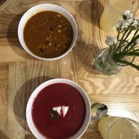 Mexican/beetroot soup & lemonade at Las in Zakopane