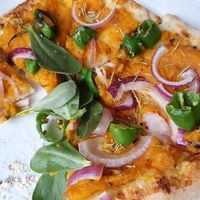 vegan pizzetta at Café Bosch in Arnhem