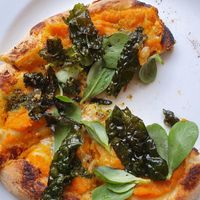 vegetarische pizzetta at Café Bosch in Arnhem