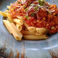 Dreierlei Linsen mit Pasta at Kombüse 31 in Langeoog