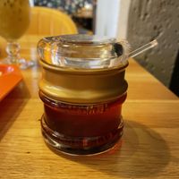 Chili oil: use this to season your food!  at Ramen 面面聚到 in Luxembourg City
