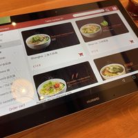 Order using devices on the tables  at Ramen 面面聚到 in Luxembourg City
