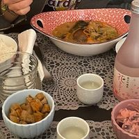 Yuba-don, lotus radish with carrots (left), beetroot with sesame sauce (can be veganized) at Giapp-one in Perugia