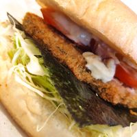 Wasabi burger at KOMEDA is in Tokyo